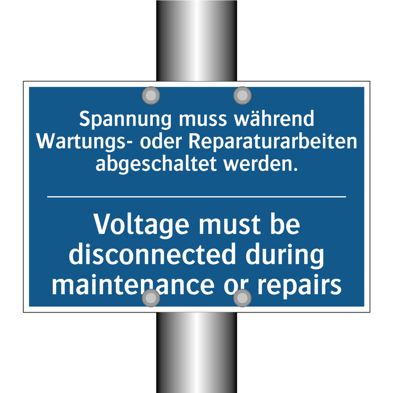 Spannung muss während Wartungs- /.../ - Voltage must be disconnected during /.../