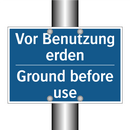 Vor Benutzung erden - Ground before use