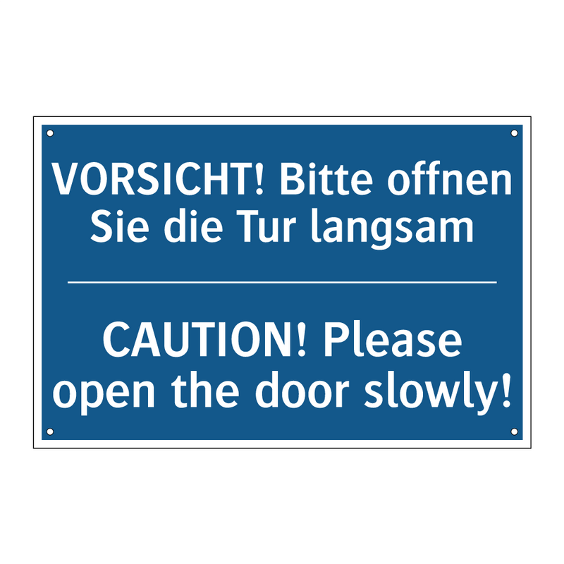 VORSICHT! Bitte offnen Sie die /.../ - CAUTION! Please open the door /.../