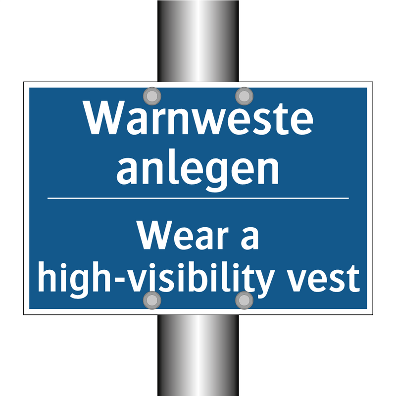 Warnweste anlegen - Wear a high-visibility vest
