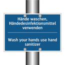 Hände waschen, Händedesinfektionsmittel /.../ - Wash your hands use hand sanitizer/.../