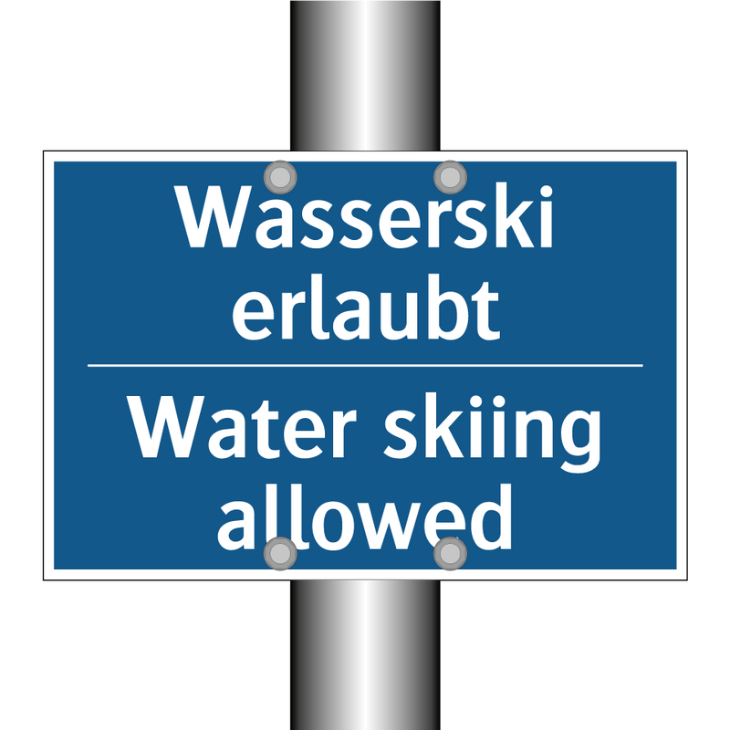 Wasserski erlaubt - Water skiing allowed