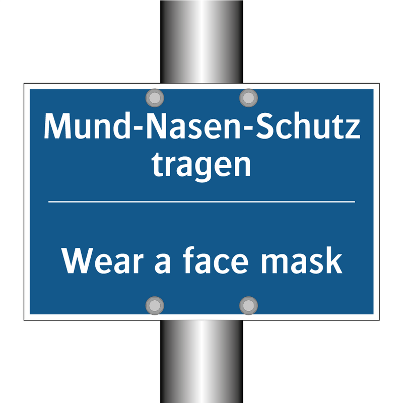 Mund-Nasen-Schutz tragen - Wear a face mask