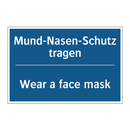 Mund-Nasen-Schutz tragen - Wear a face mask