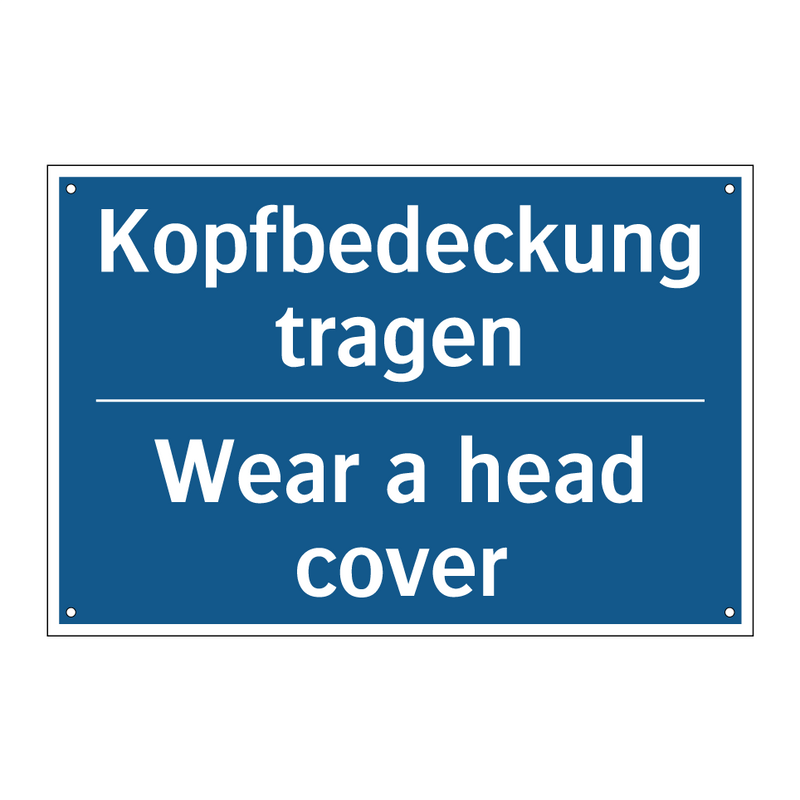 Kopfbedeckung tragen - Wear a head cover