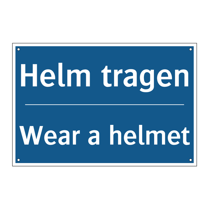 Helm tragen - Wear a helmet