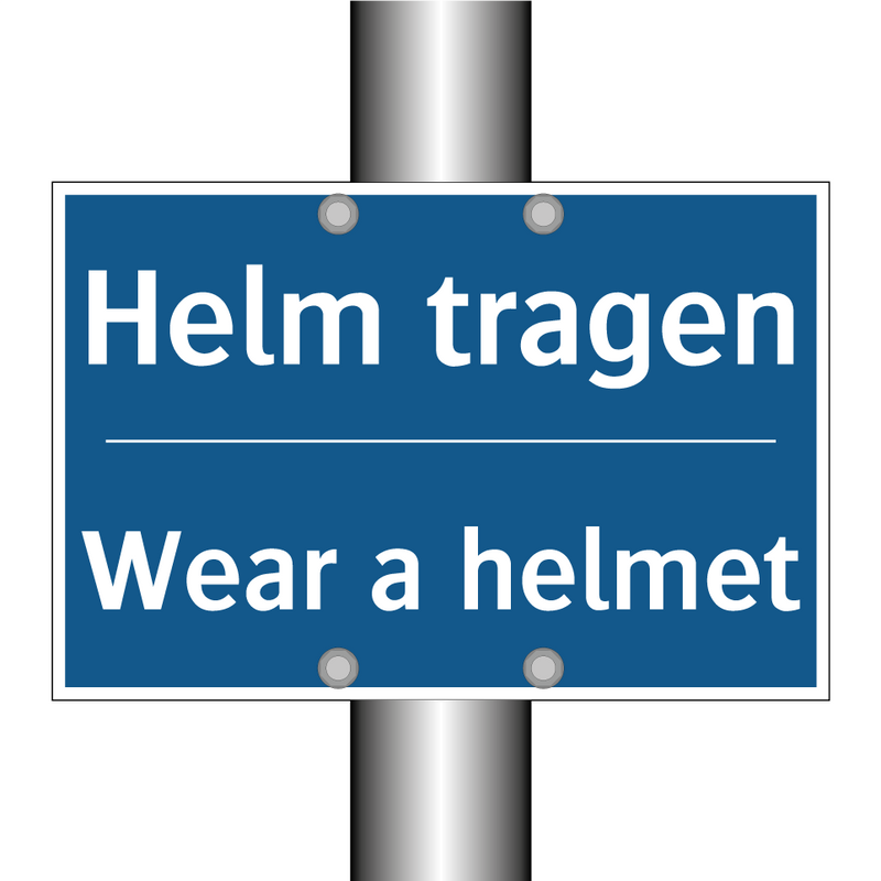 Helm tragen - Wear a helmet