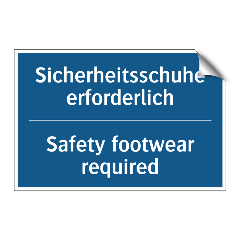 Sicherheitsschuhe erforderlich - Safety footwear required