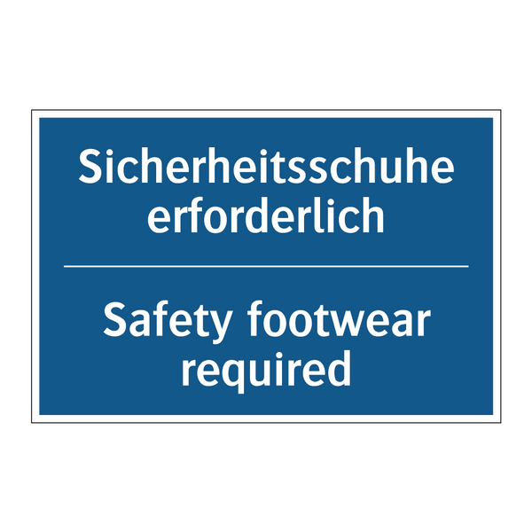 Sicherheitsschuhe erforderlich - Safety footwear required