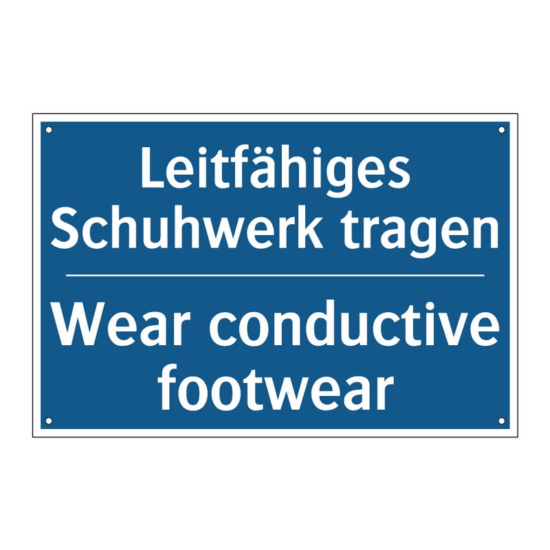 Leitfähiges Schuhwerk tragen - Wear conductive footwear