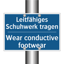 Leitfähiges Schuhwerk tragen - Wear conductive footwear