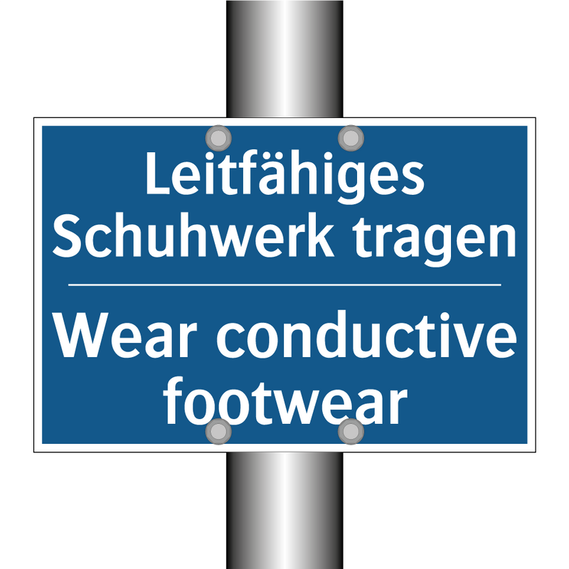 Leitfähiges Schuhwerk tragen - Wear conductive footwear