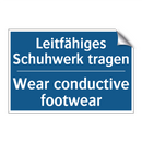 Leitfähiges Schuhwerk tragen - Wear conductive footwear