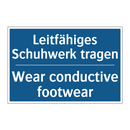 Leitfähiges Schuhwerk tragen - Wear conductive footwear