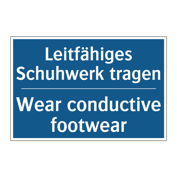 Leitfähiges Schuhwerk tragen - Wear conductive footwear