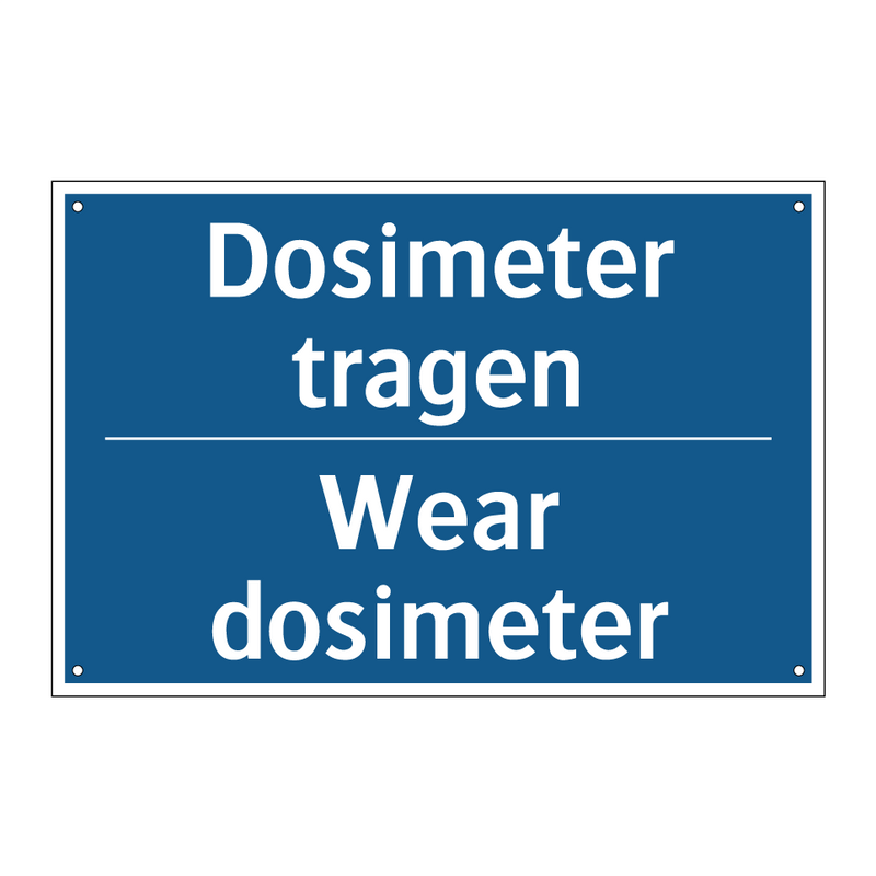 Dosimeter tragen - Wear dosimeter