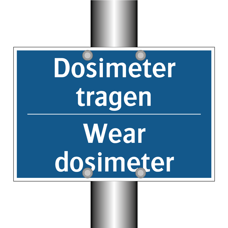 Dosimeter tragen - Wear dosimeter