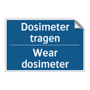 Dosimeter tragen - Wear dosimeter