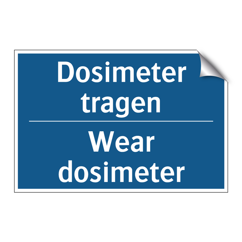 Dosimeter tragen - Wear dosimeter