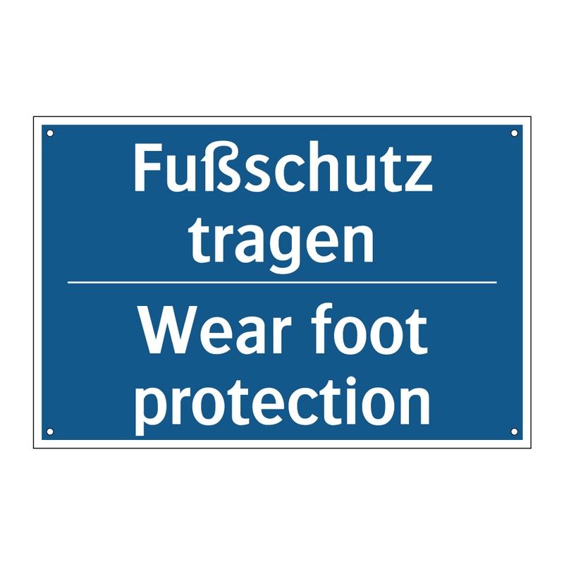 Fußschutz tragen - Wear foot protection