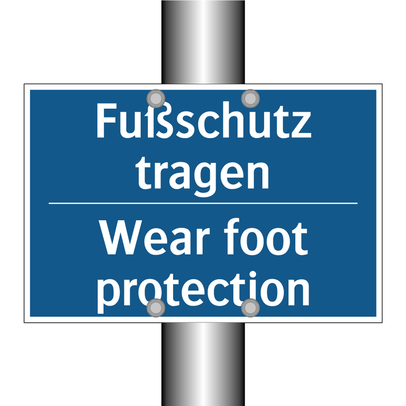 Fußschutz tragen - Wear foot protection