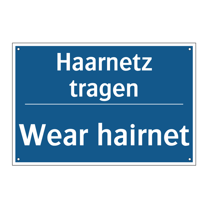 Haarnetz tragen - Wear hairnet