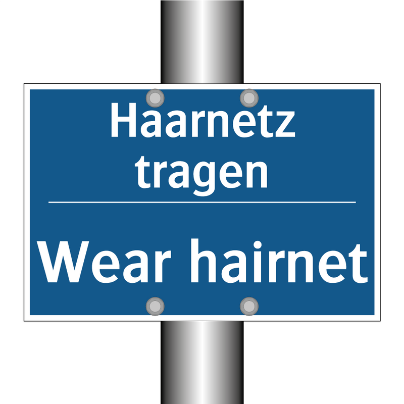 Haarnetz tragen - Wear hairnet