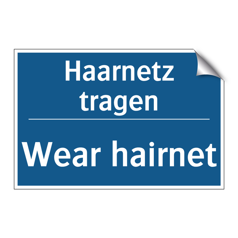 Haarnetz tragen - Wear hairnet