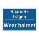Haarnetz tragen - Wear hairnet