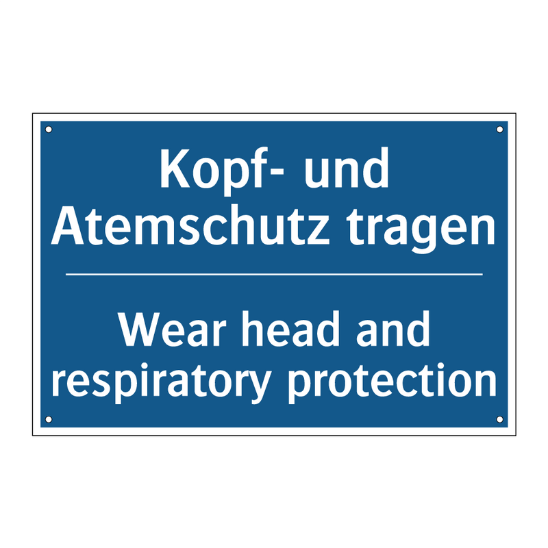 Kopf- und Atemschutz tragen - Wear head and respiratory protection/.../