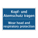 Kopf- und Atemschutz tragen - Wear head and respiratory protection/.../