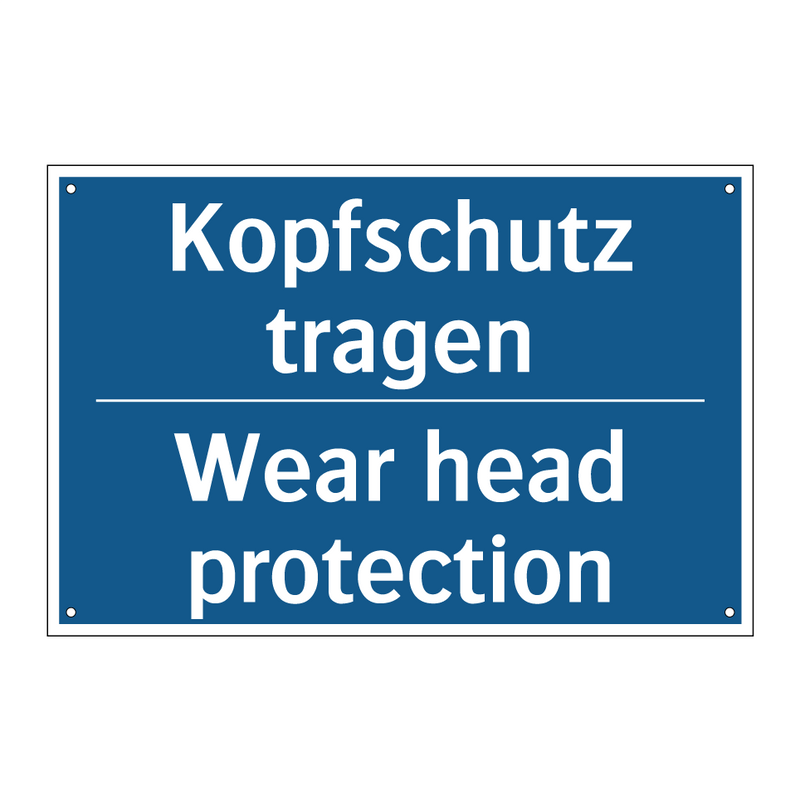 Kopfschutz tragen - Wear head protection