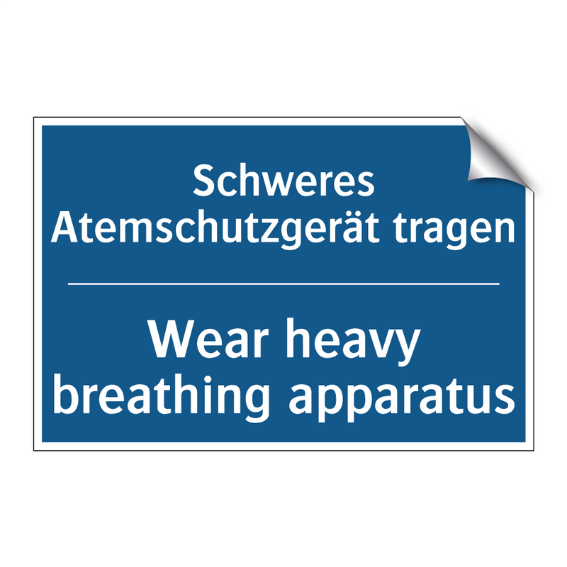 Schweres Atemschutzgerät tragen/.../ - Wear heavy breathing apparatus