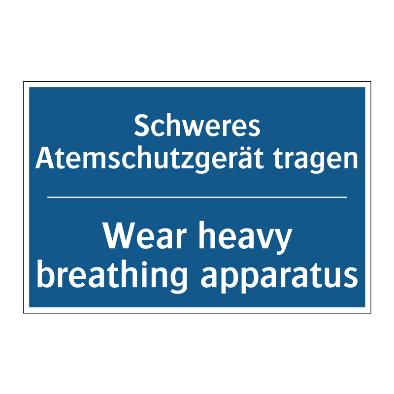 Schweres Atemschutzgerät tragen/.../ - Wear heavy breathing apparatus