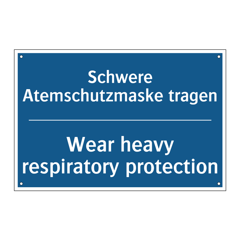Schwere Atemschutzmaske tragen - Wear heavy respiratory protection/.../