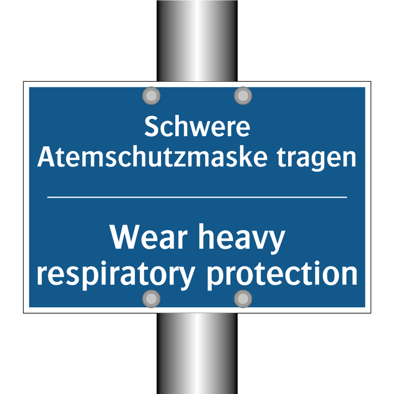 Schwere Atemschutzmaske tragen - Wear heavy respiratory protection/.../