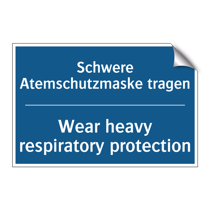 Schwere Atemschutzmaske tragen - Wear heavy respiratory protection/.../
