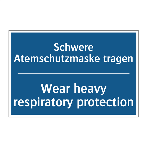 Schwere Atemschutzmaske tragen - Wear heavy respiratory protection/.../
