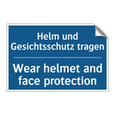 Helm und Gesichtsschutz tragen - Wear helmet and face protection/.../