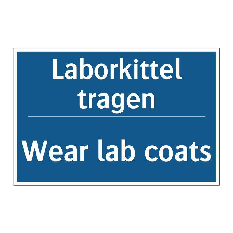 Laborkittel tragen - Wear lab coats