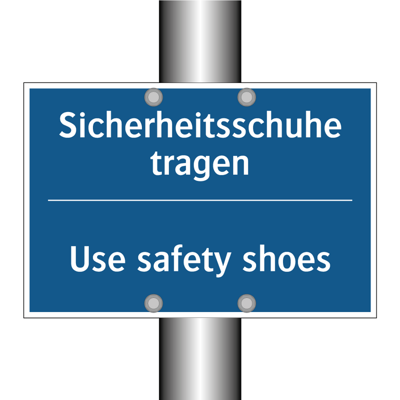 Sicherheitsschuhe tragen - Use safety shoes