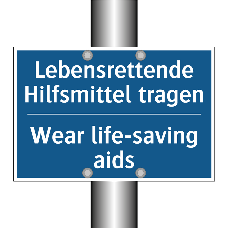 Lebensrettende Hilfsmittel tragen/.../ - Wear life-saving aids