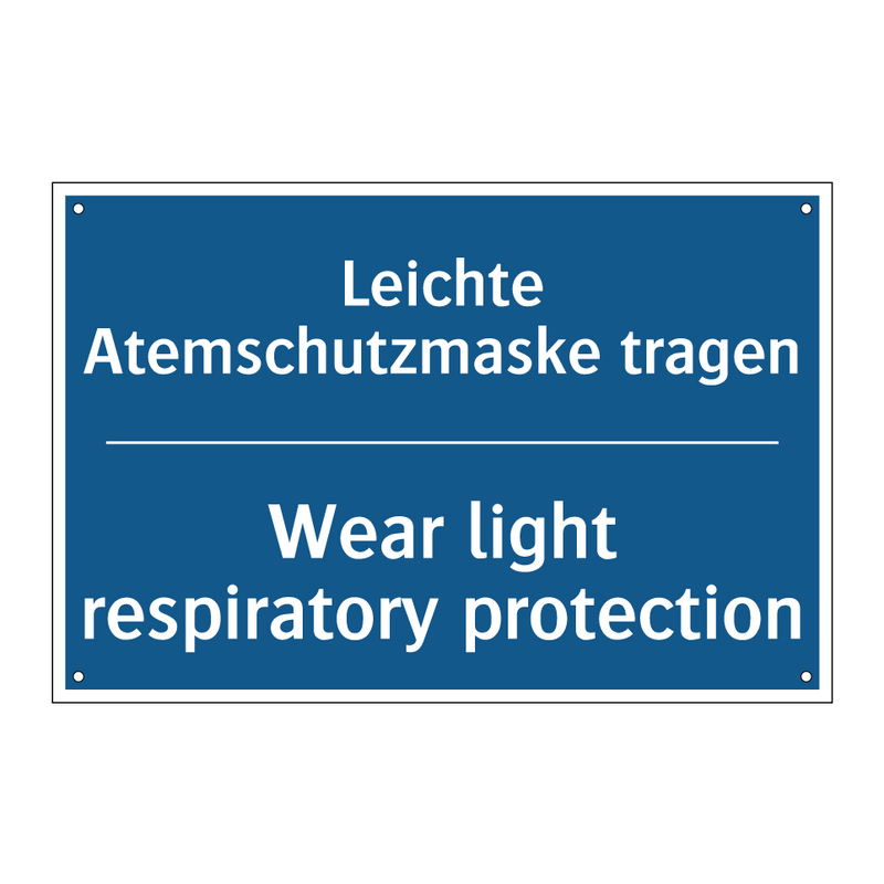 Leichte Atemschutzmaske tragen - Wear light respiratory protection/.../
