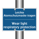 Leichte Atemschutzmaske tragen - Wear light respiratory protection/.../