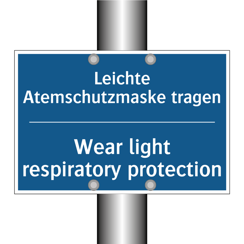 Leichte Atemschutzmaske tragen - Wear light respiratory protection/.../