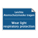 Leichte Atemschutzmaske tragen - Wear light respiratory protection/.../
