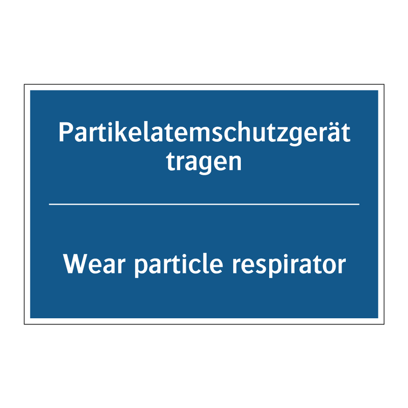 Partikelatemschutzgerät tragen - Wear particle respirator