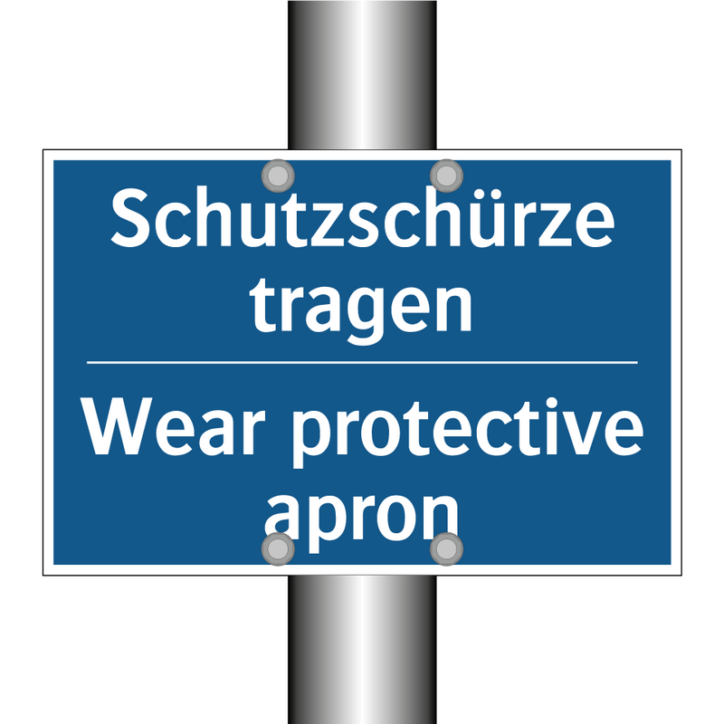 Schutzschürze tragen - Wear protective apron
