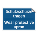 Schutzschürze tragen - Wear protective apron
