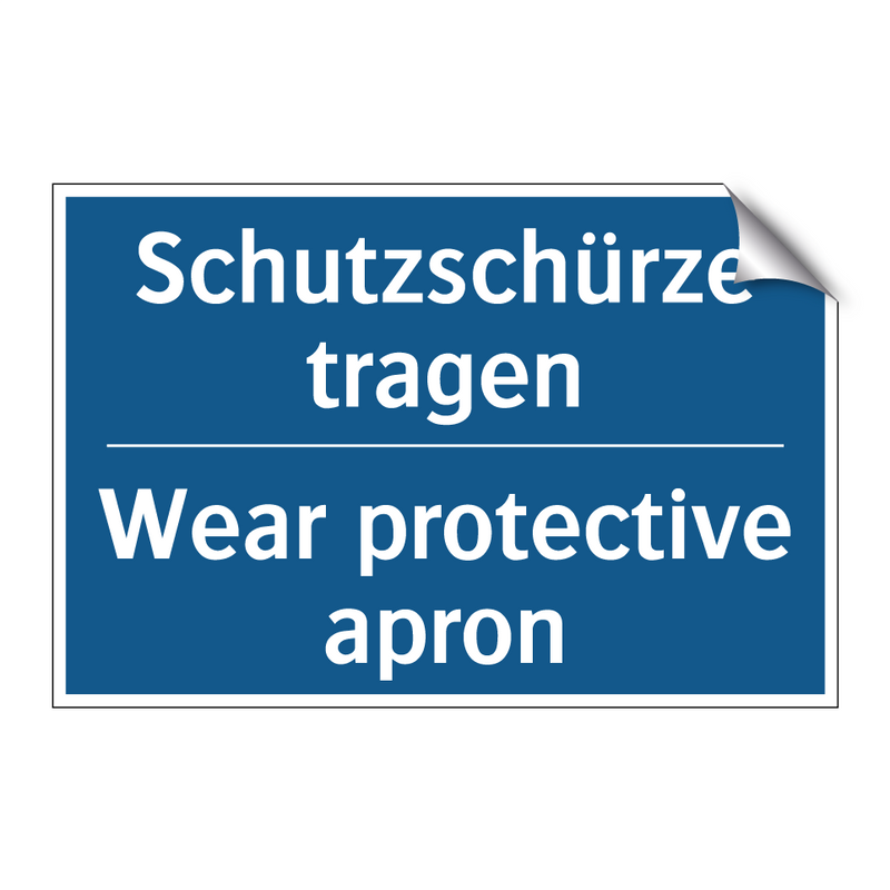 Schutzschürze tragen - Wear protective apron